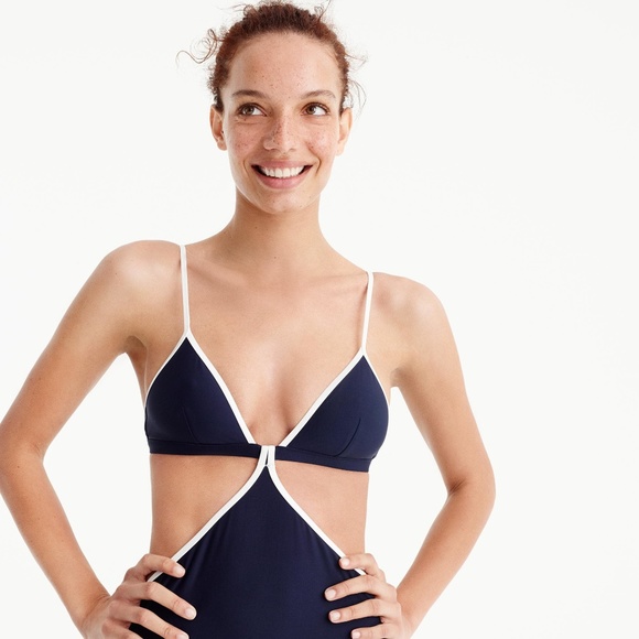 J. Crew Swim Nwt J Crew Tipped Cutout One Piece Swimsuit Poshmark